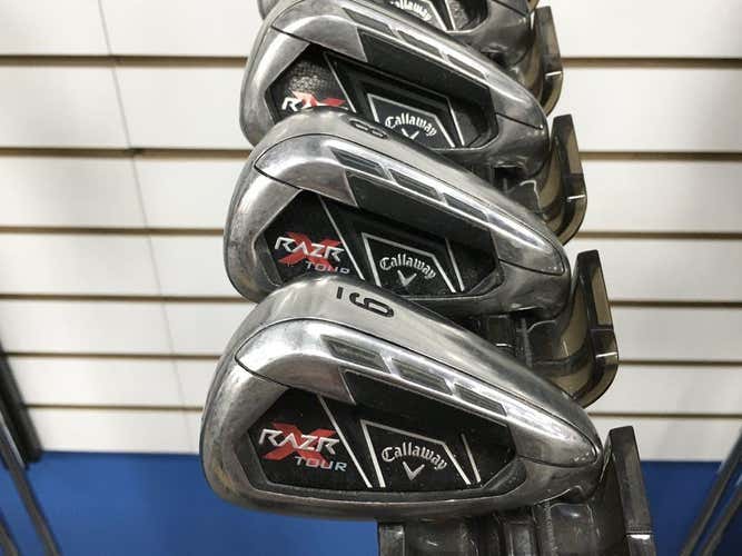 Used Callaway Razr X Tour Mens Right Iron Set 4i-9i Steel Stiff