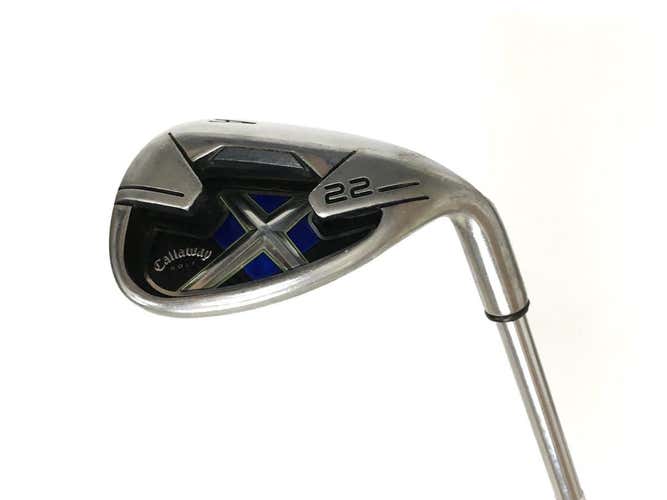 Used Callaway X-22 Mens Right Gap Approach Wedge Steel Uniflex