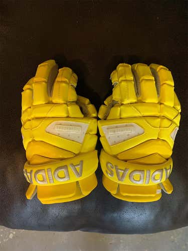 Yellow Used Player Adidas Freak 13" Lacrosse Gloves
