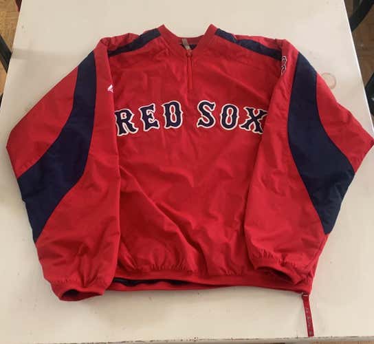 Boston red sox 1/4 zip windbreaker mens Medium