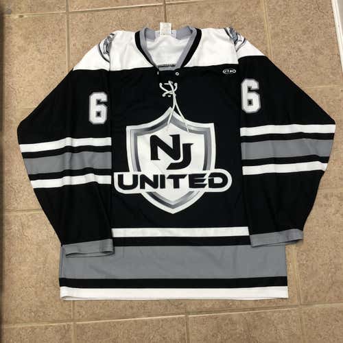Black Adult XL NJ United Summer Tournament Jersey