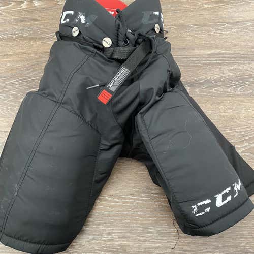 Black Junior Medium CCM JetSpeed FT350 Hockey Pants