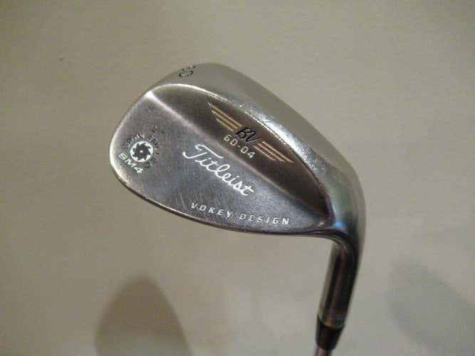 TITLEIST VOKEY SM4 NICKEL FINISH LOB WEDGE 60* FACTORY STEEL SHAFT NEW GRIP