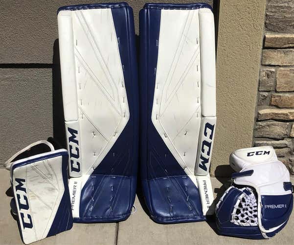 Used Senior 34" CCM Regular Premier II Pro Goalie Full Set