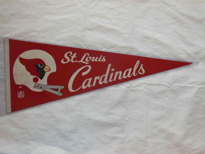 Vintage St. Louis Cardinals 2 bar Helmet Pennant NFL Gridbirds