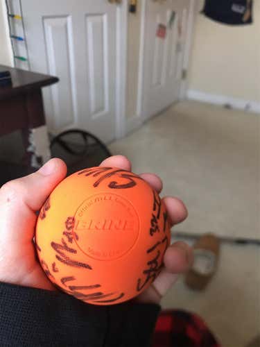 Mll Grippy Ball Signed By The Whole Chesapeake Bayhawks Team