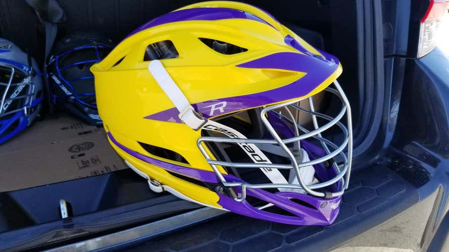 Slow Pitch Helmet? Purple and Yellow Player Cascade R Helmet