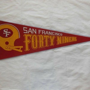 Vintage San Fransisco 49ers 2 Bar Helmet Pennant NFL
