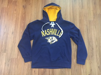NASHVILLE PREDATORS NHL Hockey SUPER AWESOME Women's Size Medium Lace Up Hoodie!