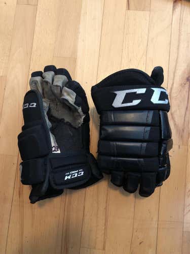 Black Used CCM Classic Pro 4-Roll 14" Pro Stock Gloves