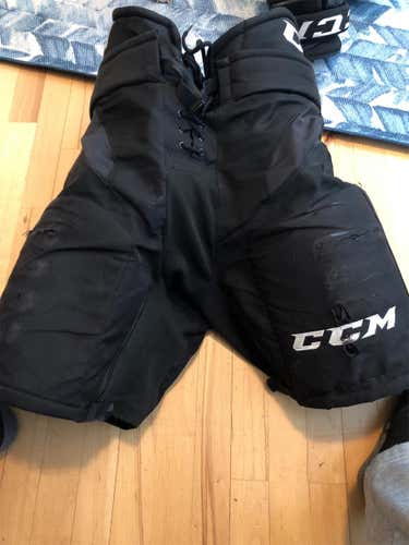 Black Senior Medium CCM HP32 Pro Stock Hockey Pants
