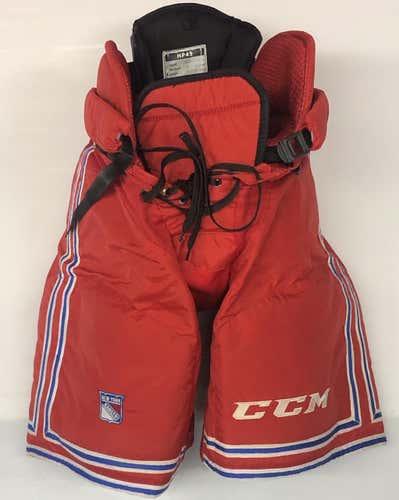 CCM HP45 Custom Pro Stock Hockey Pants Large New York Rangers NHL Used (12) (6149