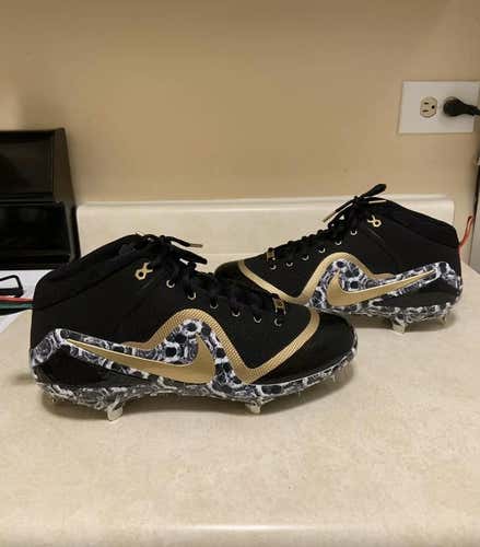 Nike Zoom Trout 4 BHM PE Baseball Cleats Black History Month AH7577-077 Size 12