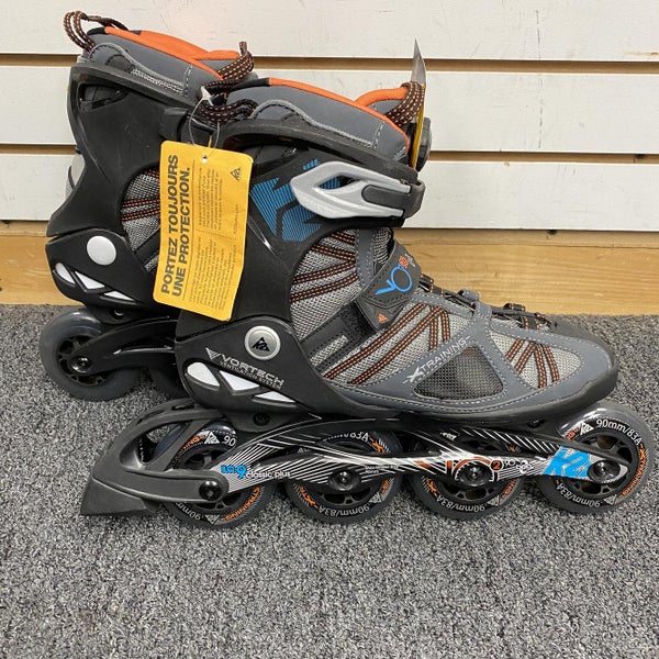 Black/Orange New K2 V02 90 w/Boa Size 10 Inline Skates