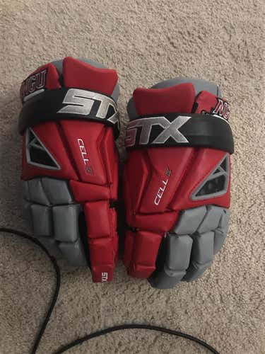 FOR @takejaghon19 NGU University Red New Player STX Cell II 13" Lacrosse Gloves