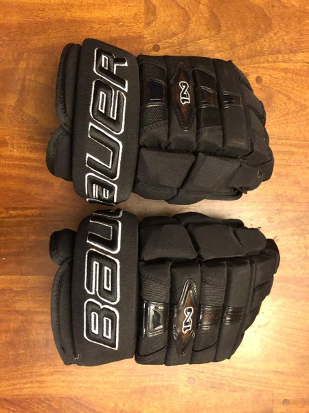 Black Used Senior Bauer Nexus 1N Gloves 13" Almost New