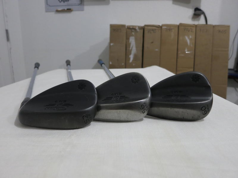 Titleist Vokey SM7 Jet Black Wedge Set SM-7 - 52* - 56* - 60* - DG Steel