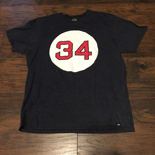 David Ortiz #34 Boston Red Sox MLB 47 Brand Number 34 Retirement Shirt Size XL