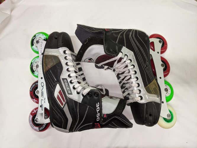Used Senior Bauer 30-50 roller hockey Inline Skates Size 11