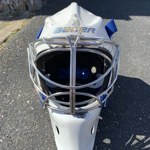 White Used  Bauer  Helmet