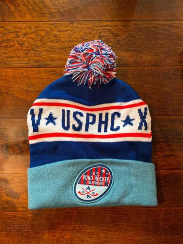 US Pond Hockey Championship 2020 Beanie Winter Hat New Blue