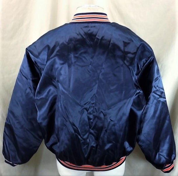 NFL Chicago Bears Jacket Adult XXL Orange Blue Football Windbreaker 1/4 Zip  Mens