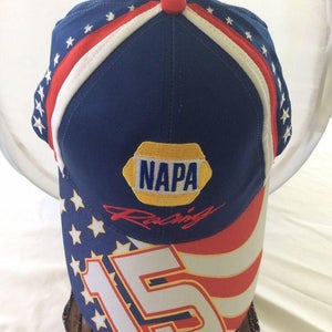 Napa Racing Baseball Hat No 15 Michael Wahltrip American Flag Cap New Box 2
