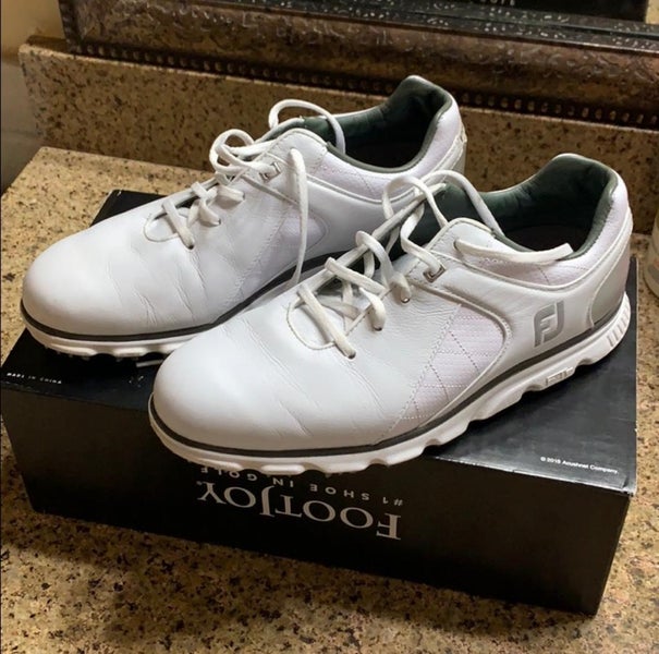 White Like New 8.5 WIDE Footjoy Pro SL Golf Shoes