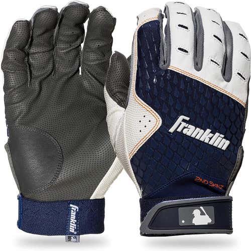 Blue New XL Franklin 2nd-Skinz Batting Gloves