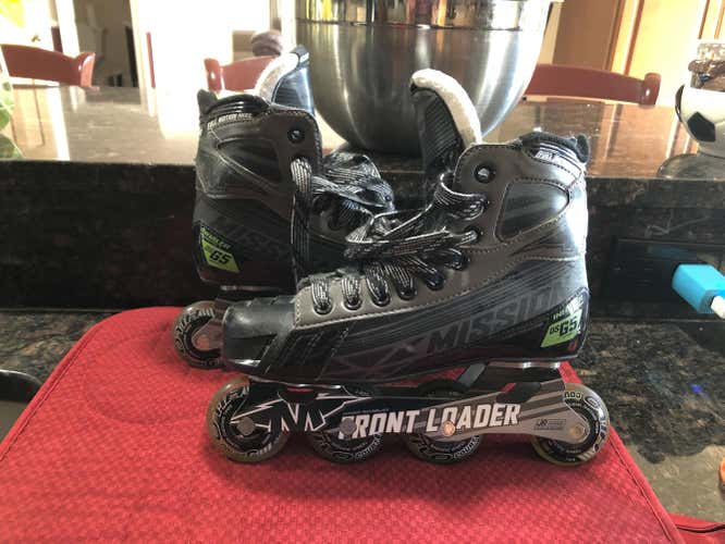 Used Junior Mission Goalie Inline Skates E&W (Wide) Size 4