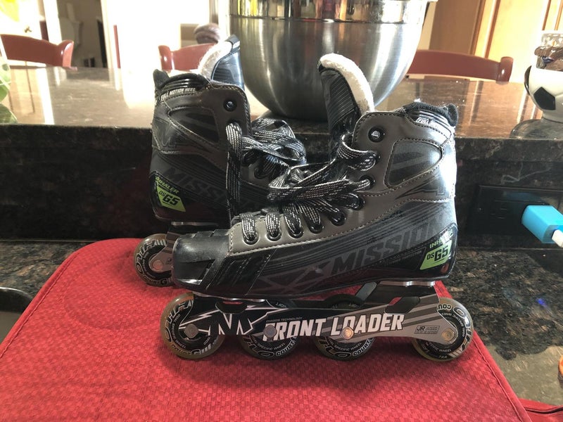 Used Junior Mission Goalie Inline Skates E&W (Wide) Size 4