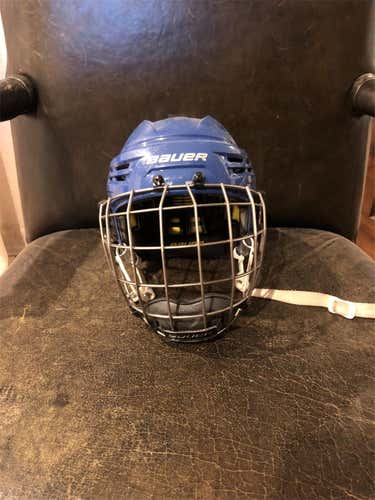 Blue Used Small Bauer Re-Akt Helmet