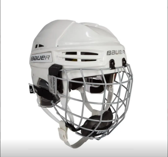 White Bauer Re-Akt 100 YOUTH Helmet (NO CAGE)