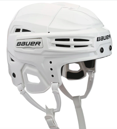 White New Large Bauer IMS 5.0 Helmet - W/ Hiro 3 Visor (Straight-Cut)