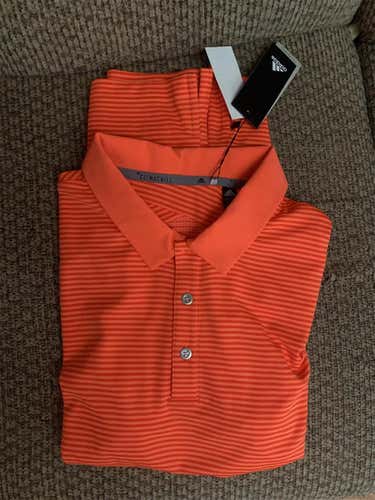 UNRELEASED SAMPLE NEW W TAGS Orange Men's Medium Adidas Polo