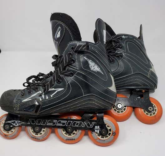 Mission Hockey Roller Hockey Skates - Black/Grey - Senior Size 8 - Used - Good