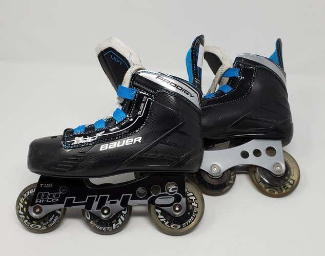 Bauer Nexus Prodigy Hockey Roller Hockey Skates - Black/Blue - Youth Size 11Y - Used - Very Good
