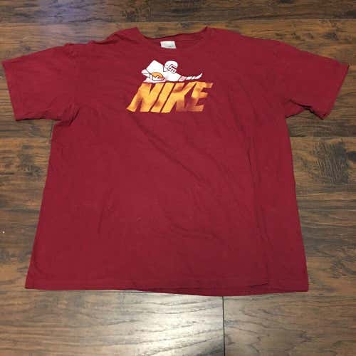 Vtg Nike Athletics Football White Tag Maroon/Yellow Short Sleeve shirt Sz XXL