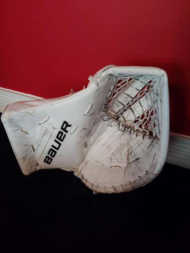 White Senior Bauer Regular Supreme One.7 Glove and Blocker