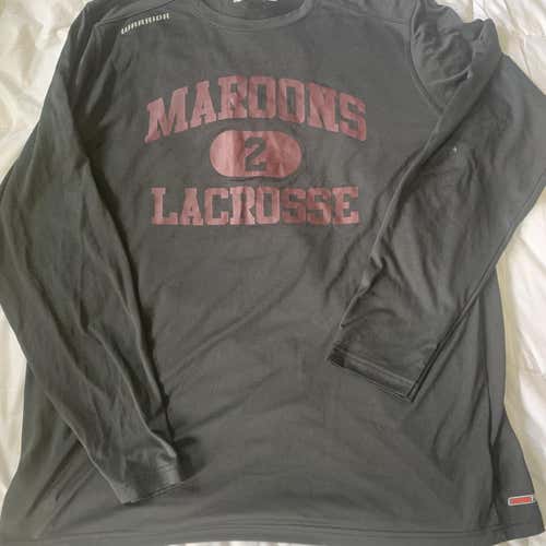 Roanoke College Lacrosse Men's XXL Black Warrior Shooting Shirt