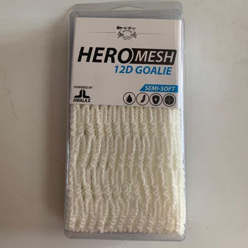 NEW ECD Hero 12D Goalie Mesh (Semi-Soft) - White