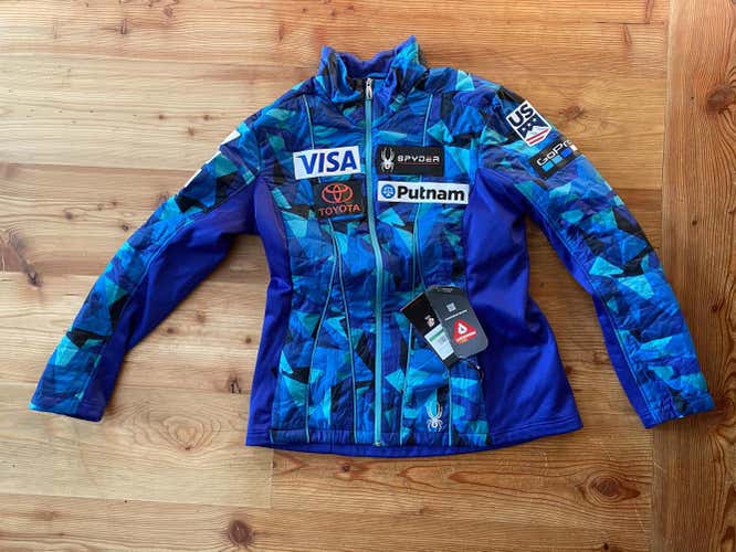 Blue New US Ski Team Adult Women's Medium Spyder Jacket