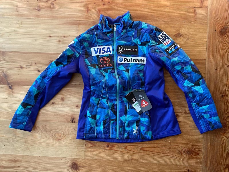 Blue New US Ski Team Adult Women's Medium Spyder Jacket