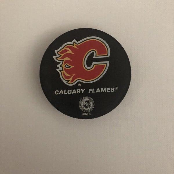 Calgary Flames Logo Puck