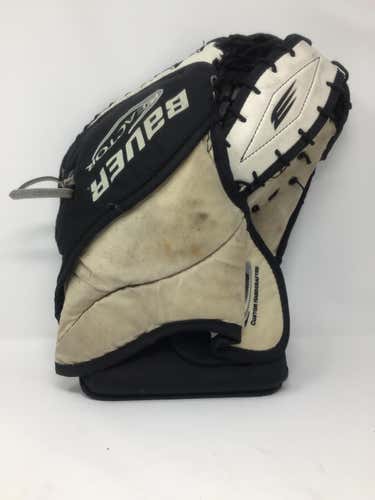 Bauer Reactor 1R Ice Hockey Catching Glove - Black/White - Senior Size Left Hand - Used - Good!