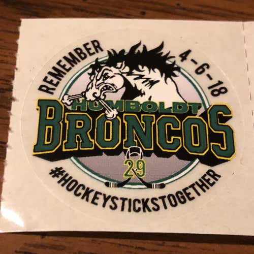 Remember Humboldt Broncos Hockey Team Helmet Stickers - 5 Pack