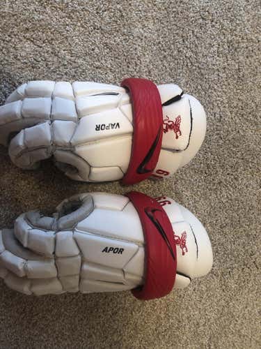 Team fireball whisky Used Player Nike Vapor Lacrosse Gloves 13"
