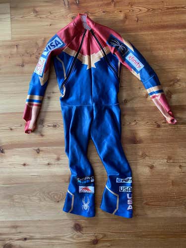 Used US Ski Team Women's Medium Spyder Captain Marvel Ski Suit FIS Legal