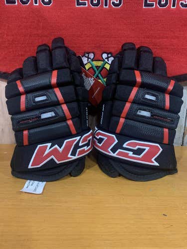 Black New Senior CCM 4R II Gloves 12"