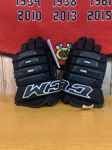Black New Senior CCM 4R II Gloves 12"